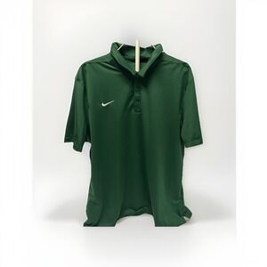 Nike Dri-FIT Polo Shirt Men's XXL Green Short Sleeve Athletic Golf Swoosh